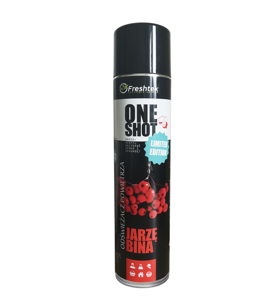 Freshtek ONE SHOT JARZĘBINA Premium Line  odświeżacz i neutralizator zapachów 600 ml