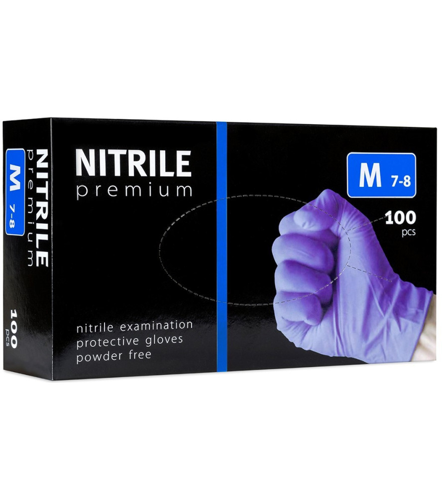 Rękawice nitrylowe bezpudrowe S.M.L